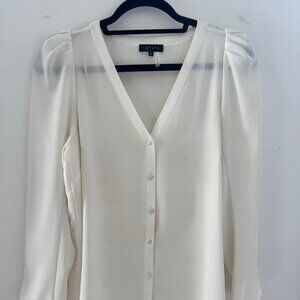 1.State White Silk Blouse